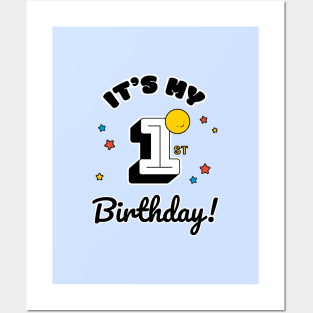 One Year Old Birthday - Happy Birthday - Birthday Party Posters and Art